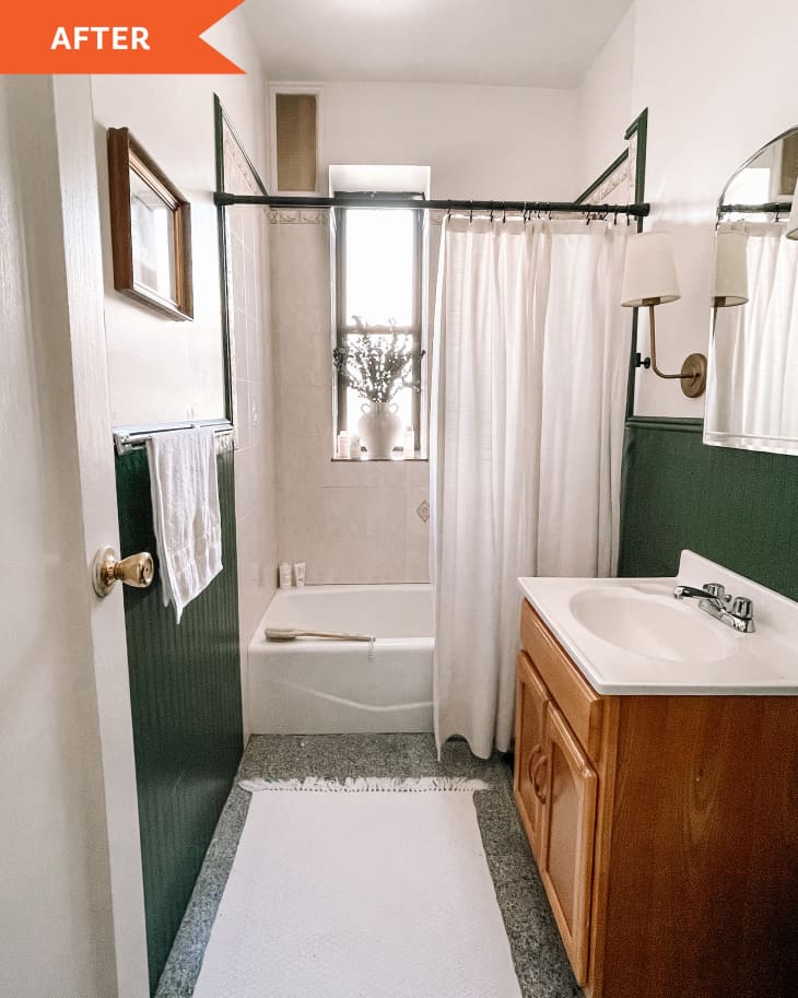 Before and After You'll Swoon Over This 125 RentalFriendly Bathroom